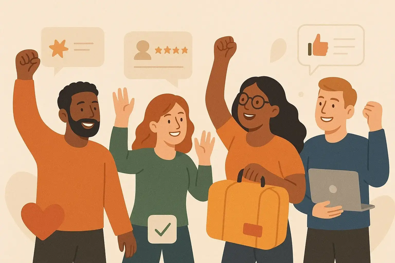 Happy Blogsora readers celebrating successful results from tested advice and reviews