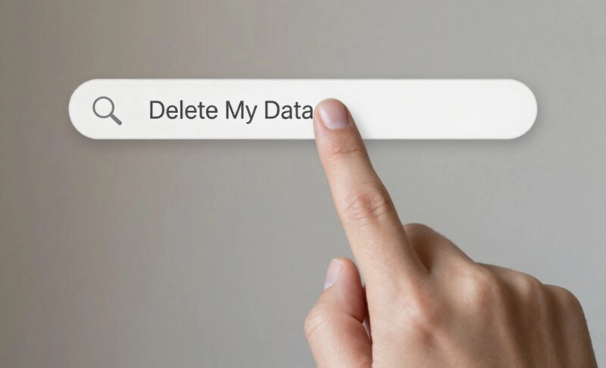 How to Delete Personal Data Under New Privacy Laws Hand clicking a delete my data button on a website