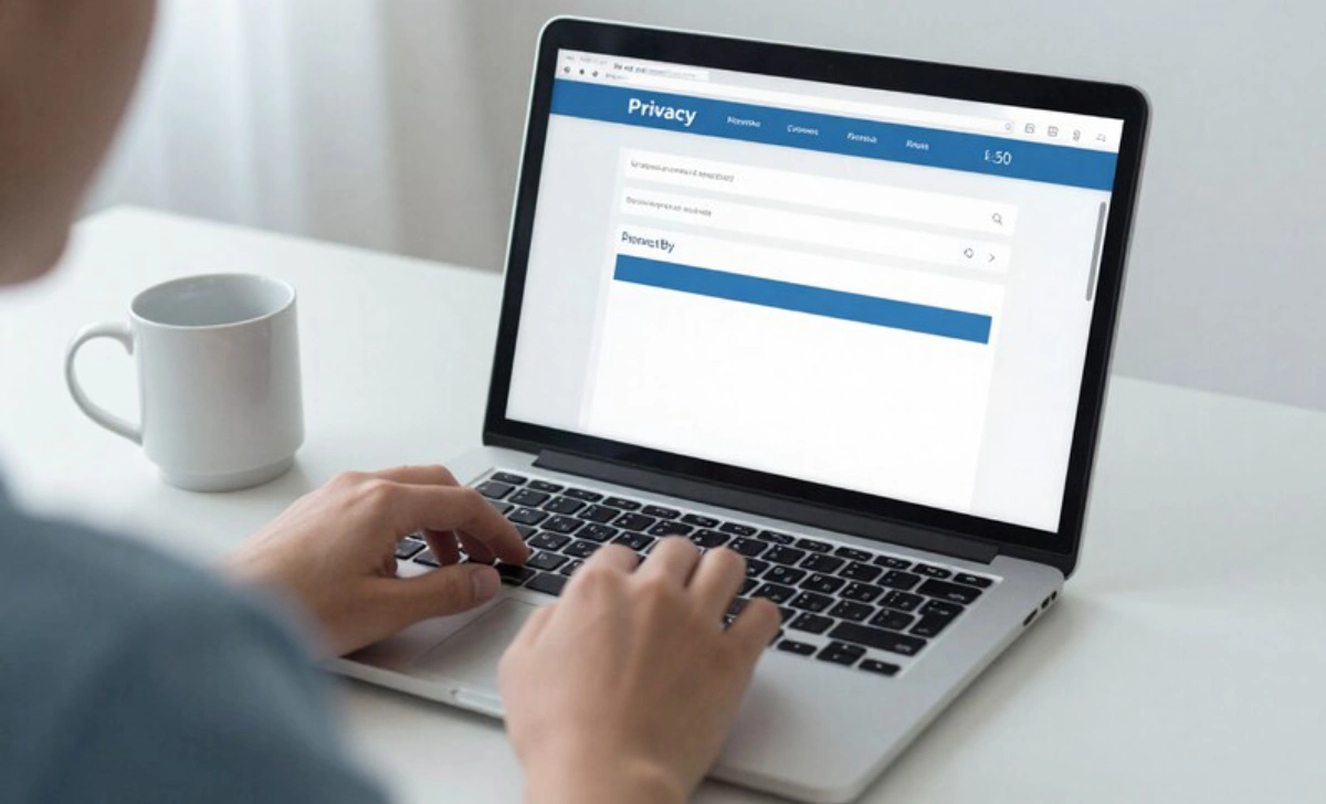How to Delete Personal Data Under New Privacy Laws Person reviewing personal data privacy settings on a laptop