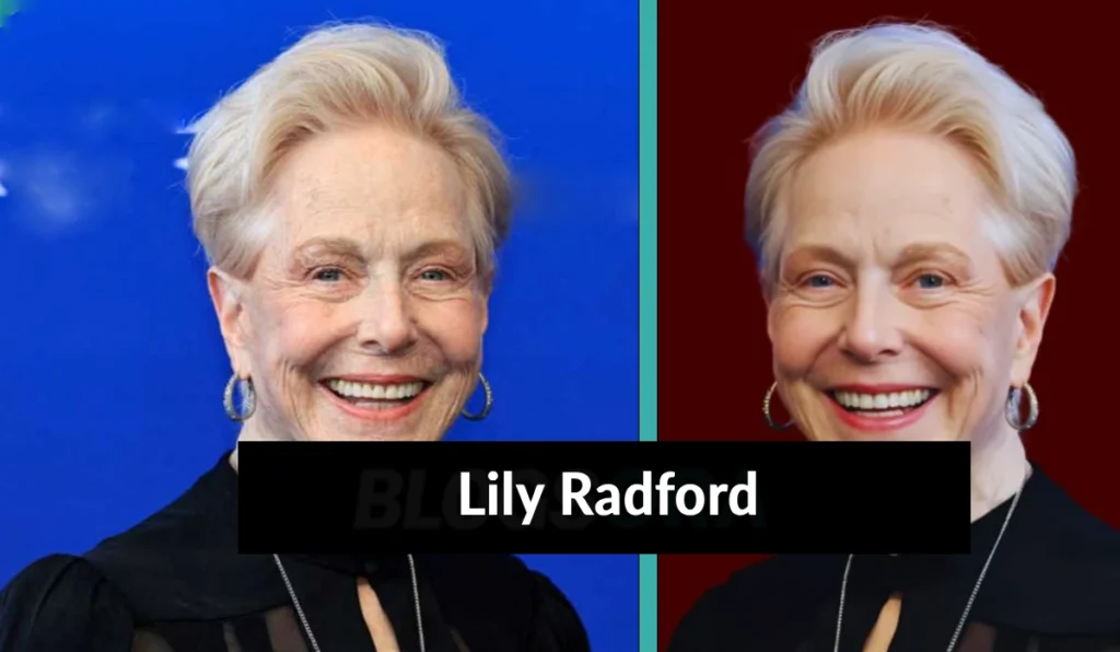 Lily Radford daughter of Karen Grassle smiling at public event