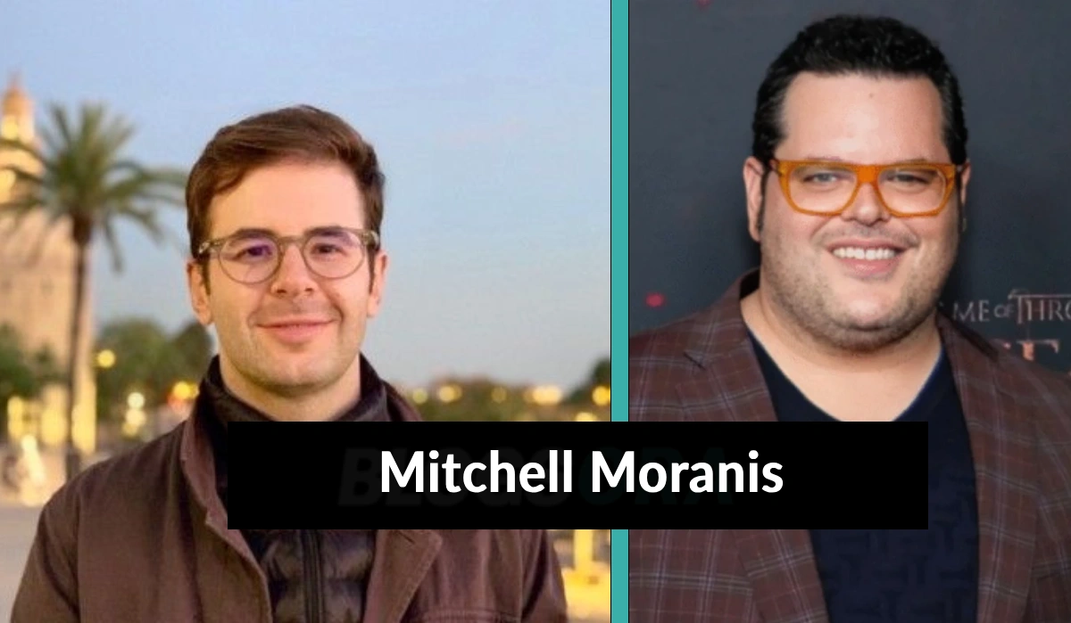 Mitchell Moranis son of Rick Moranis – side by side comparison photo