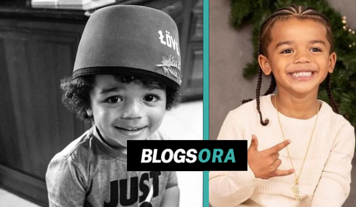 Caesar Lorenzo Newton, son of NFL star Cam Newton, smiling as a young child