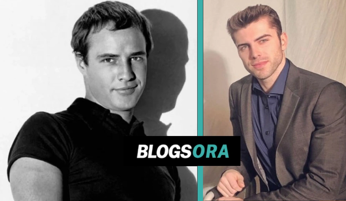 Timothy Gahan Brando and his father Marlon Brando side by side photo