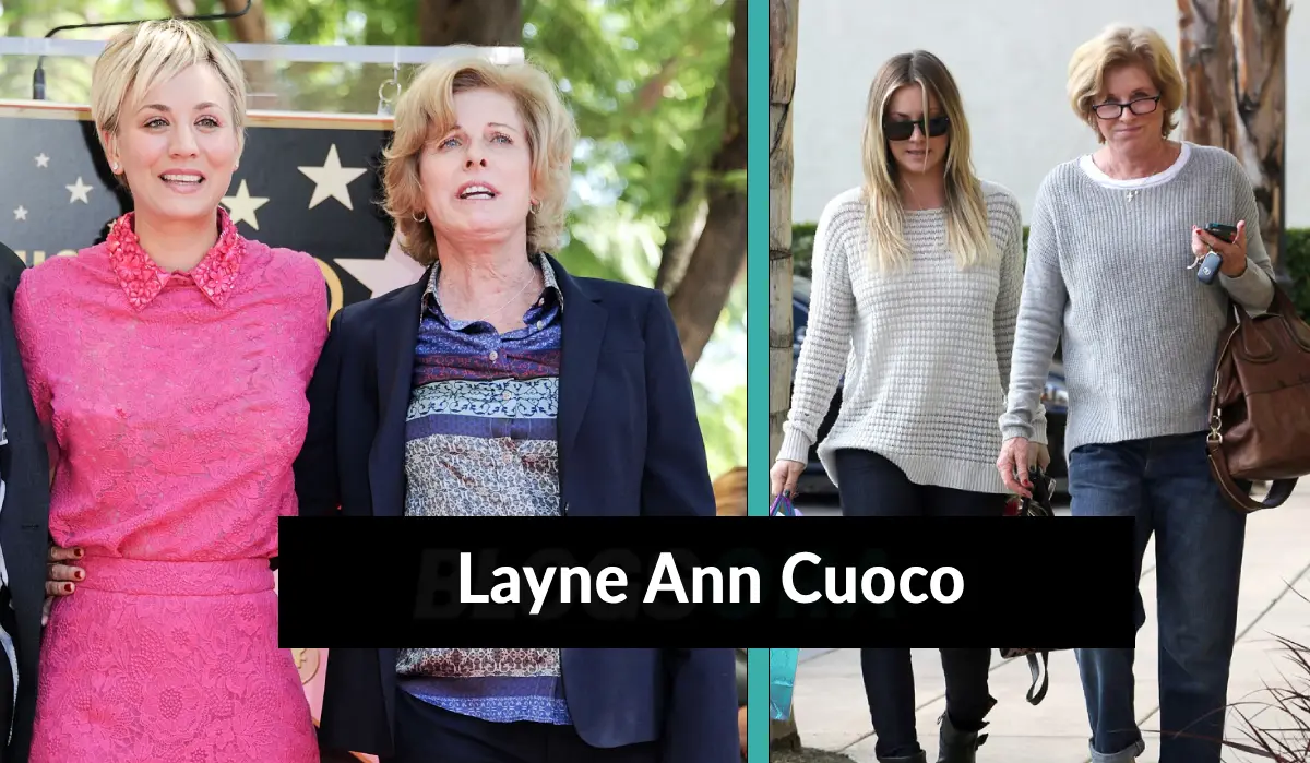 Layne Ann Cuoco with daughter Kaley Cuoco at a Hollywood Walk of Fame event and walking together in casual outfits