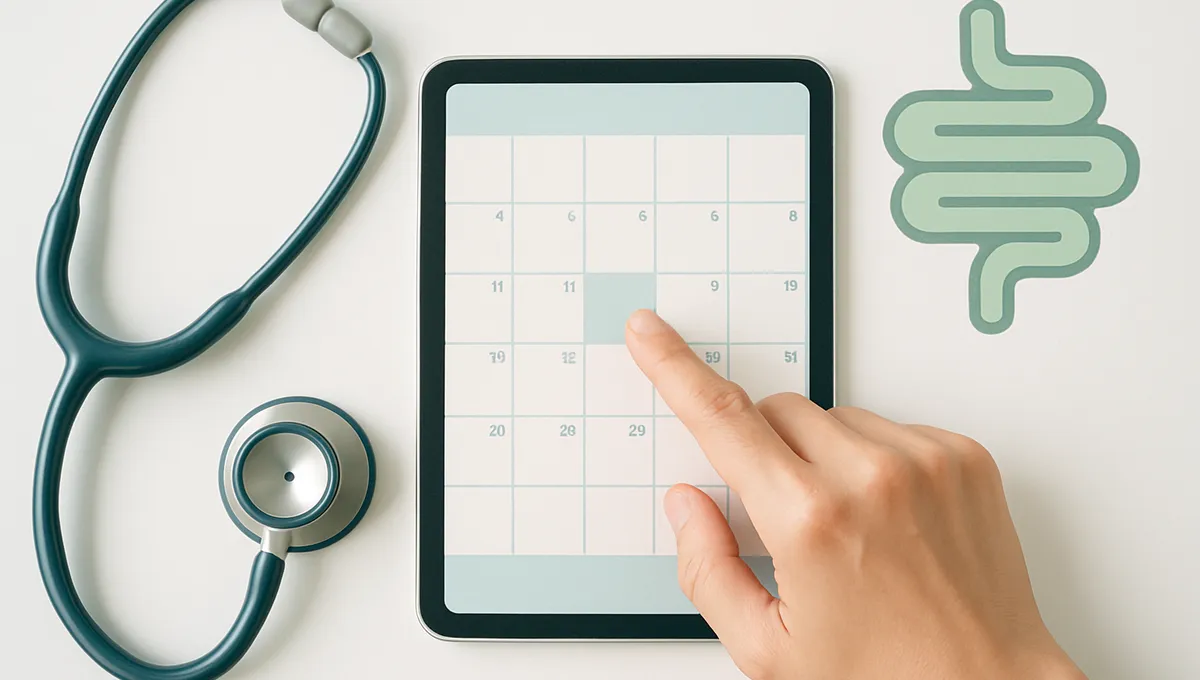 Scheduling healthcare consultation for persistent digestive health concerns and bowel movement changes