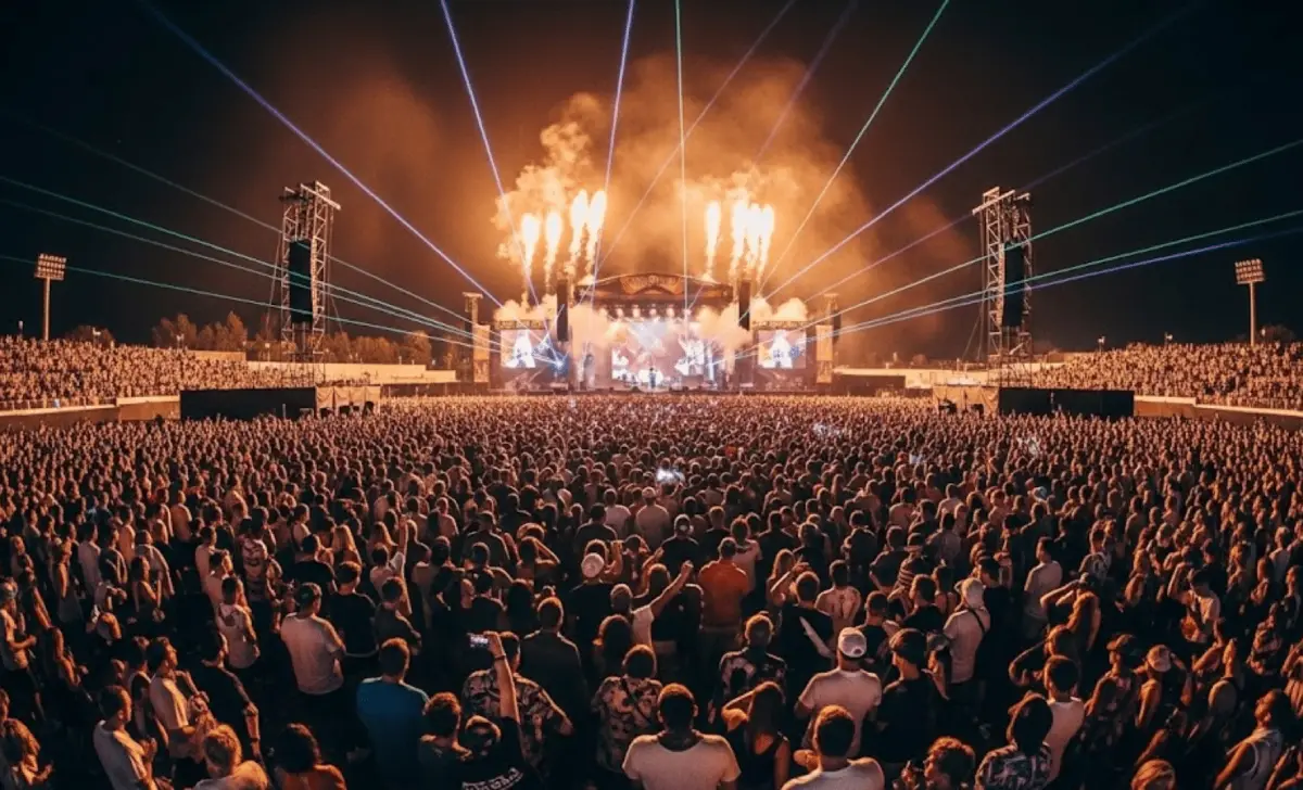 Factors behind largest concert crowds including venue size artist legacy and free admission
