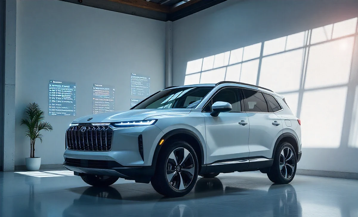 Graph showing Li Auto (LI) stock price on an upward trend forming a 2x symbol, with a Li Auto L9 SUV in the background.