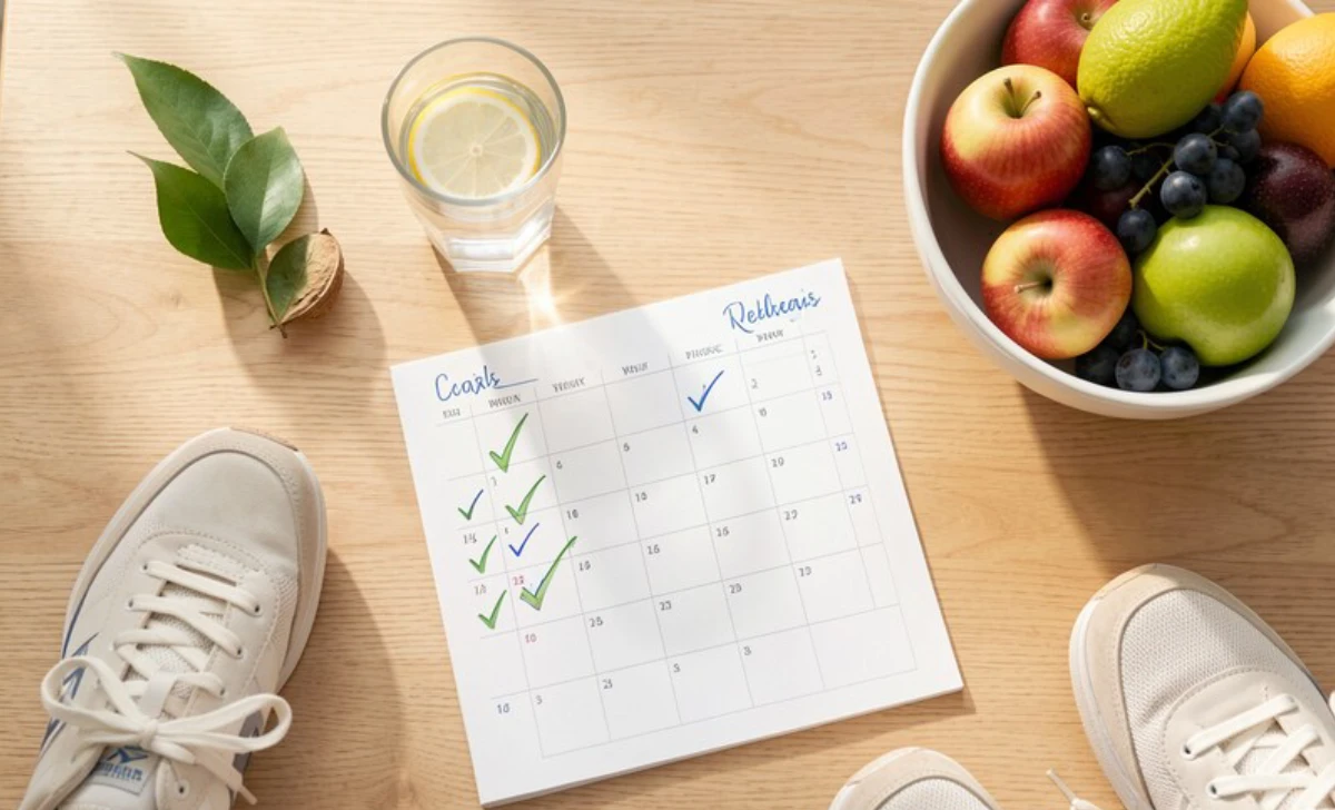 30-Day Wellness Challenge: Small Steps to Better Health 30-day wellness challenge calendar with checkmarks showing daily progress for beginners