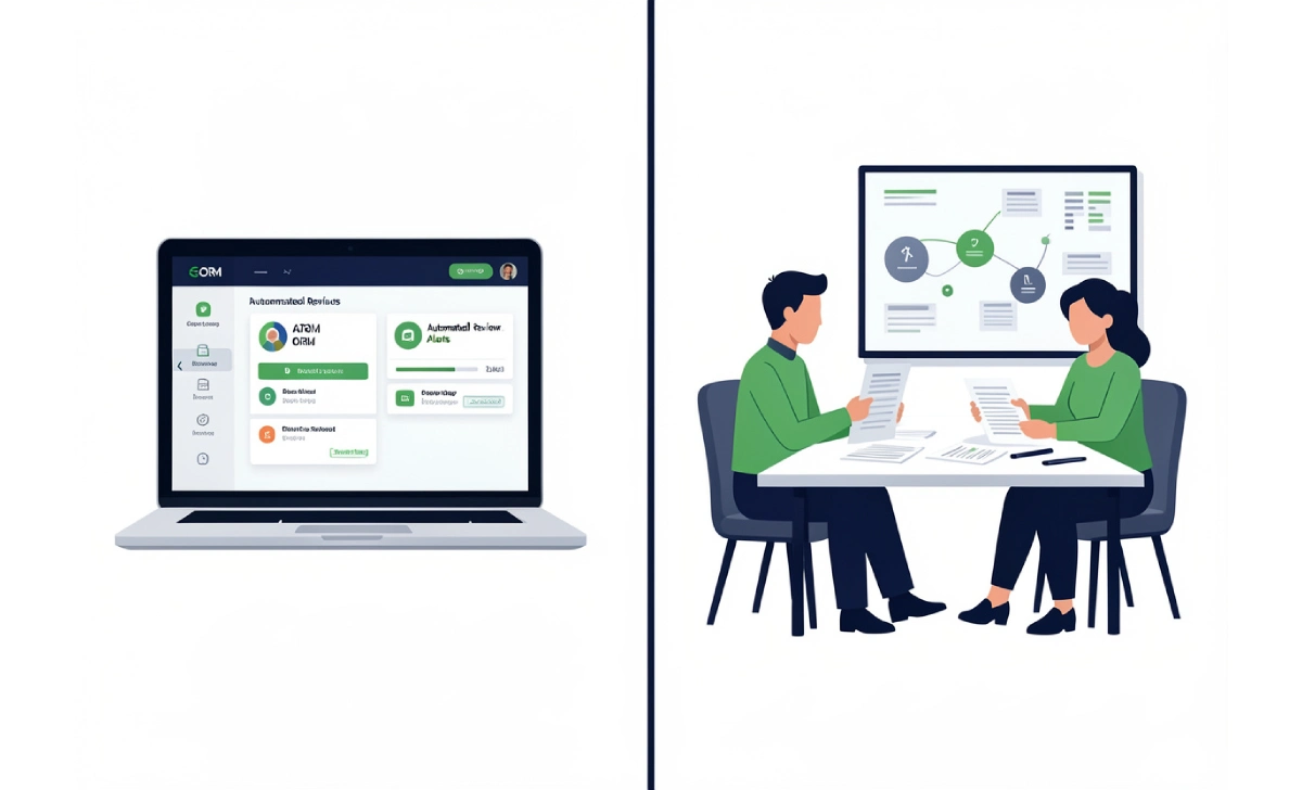 Side by side comparison of ORM software tools and full-service online reputation management agencies