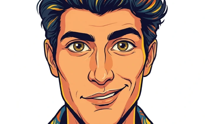 Caricatronchi — The Art of Identity Through Exaggeration Caricatronchi style illustrated portrait with exaggerated expressive features