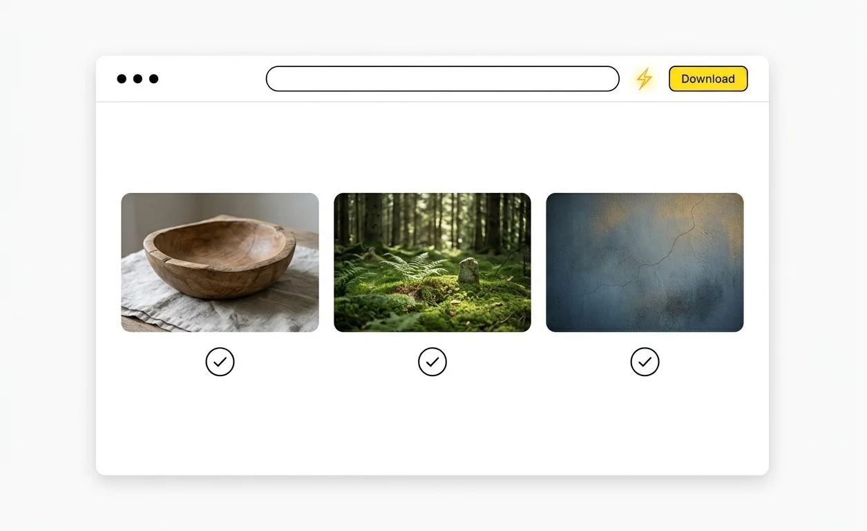 FastDL minimalist Instagram downloader interface showing quick photo carousel download with no clutter