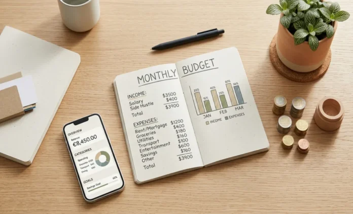 Gomyfinance Invest Guide to Growing Your Wealth in 2026 Gomyfinance Invest budgeting tools and wealth growth plan displayed on a desk with a finance notebook and smartphone