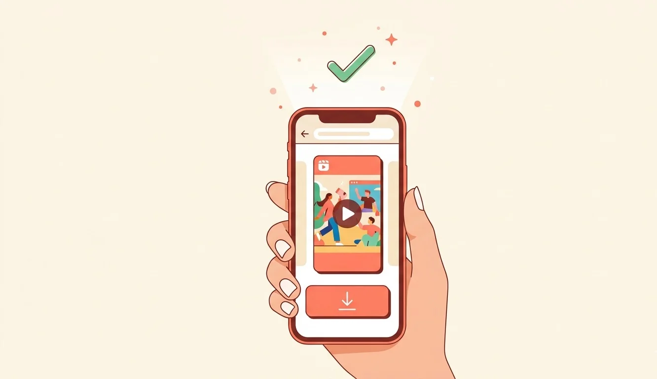SnapInsta mobile Instagram downloader showing Reel being saved on smartphone browser