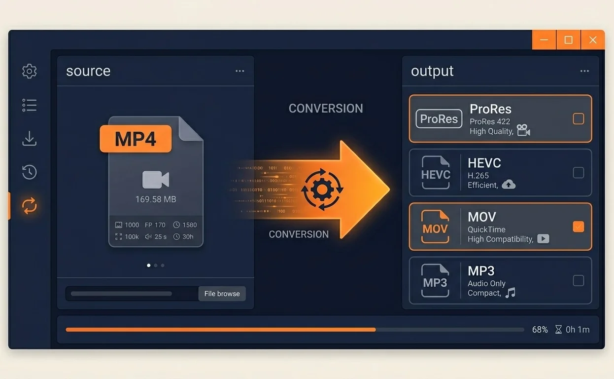 iTubeGo desktop software interface showing Instagram video format conversion options